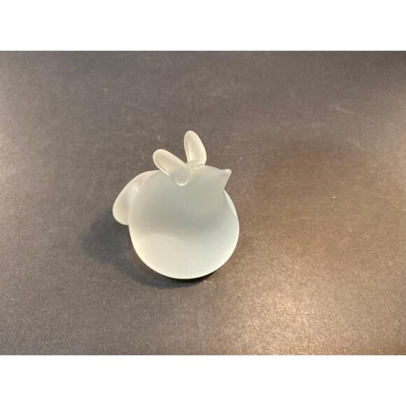 Mouse Paperweight Figurine Satin Frosted Art Glass Modernist - Picture 4 of 11